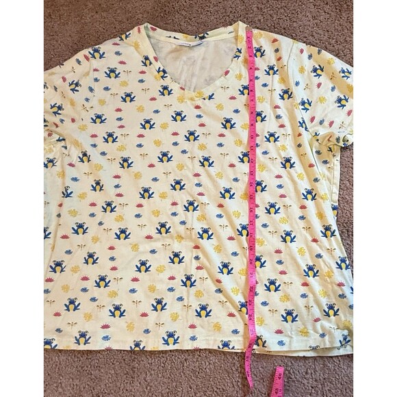 Catalog Favorites  Women’s V neck T Shirt Plus Size 2X Frogs Lime Green - Picture 5 of 6